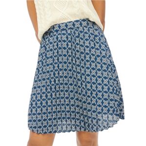 J. Crew Blue Pleated A-Line Knee-Length Skirt for Casual Wear